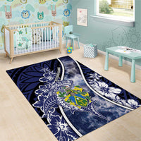 Pitcairn Islands Area Rug Coat Of Arms Waves Style