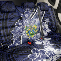 Pitcairn Islands Back Car Seat Cover Coat Of Arms Waves Style