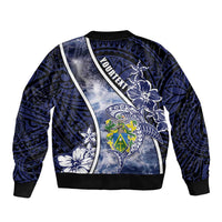 Personalised Pitcairn Islands Bomber Jacket Coat Of Arms Waves Style