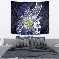 Pitcairn Islands Tapestry Coat Of Arms Waves Style