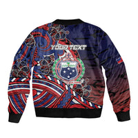 Personalised Samoa Wrestling Bomber Jacket Polynesian Warrior Funny Style DT05 - Polynesian Pride