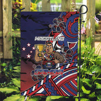 Samoa Wrestling Garden Flag Polynesian Warrior Funny Style DT05 Garden Flag Navy - Polynesian Pride