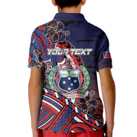 Personalised Samoa Wrestling Kid Polo Shirt Polynesian Warrior Funny Style - Polynesian Pride