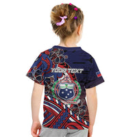 Personalised Samoa Wrestling Kid T Shirt Polynesian Warrior Funny Style - Polynesian Pride