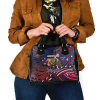 Samoa Wrestling Shoulder Handbag Polynesian Warrior Funny Style - Polynesian Pride