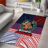 Samoa Boxing Area Rug Samoan Boxer Funny Style DT05 - Polynesian Pride