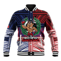 Personalised Samoa Boxing Baseball Jacket Samoan Boxer Funny Style DT05 Unisex Red - Polynesian Pride
