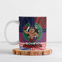 Personalised Samoa Boxing Ceramic Mug Samoan Boxer Funny Style DT05 Red - Polynesian Pride
