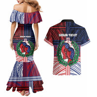 Personalised Samoa Boxing Couples Matching Mermaid Dress and Hawaiian Shirt Samoan Boxer Funny Style DT05 - Polynesian Pride