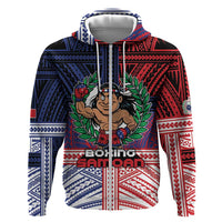Personalised Samoa Boxing Hoodie Samoan Boxer Funny Style - Polynesian Pride