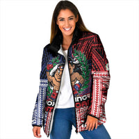 Personalised Samoa Boxing Padded Jacket Samoan Boxer Funny Style - Polynesian Pride
