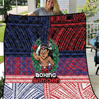 Samoa Boxing Quilt Samoan Boxer Funny Style DT05 Red - Polynesian Pride