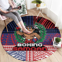 Samoa Boxing Round Carpet Samoan Boxer Funny Style DT05 - Polynesian Pride