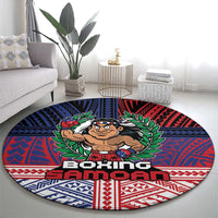 Samoa Boxing Round Carpet Samoan Boxer Funny Style DT05 - Polynesian Pride
