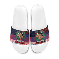 Samoa Boxing Slide Sandals Samoan Boxer Funny Style DT05 Red - Polynesian Pride