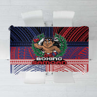 Samoa Boxing Tablecloth Samoan Boxer Funny Style DT05 Red - Polynesian Pride