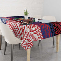 Samoa Boxing Tablecloth Samoan Boxer Funny Style DT05 - Polynesian Pride