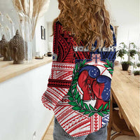 Personalised Samoa Boxing Women Casual Shirt Samoan Boxer Funny Style DT05 - Polynesian Pride
