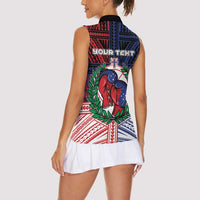 Personalised Samoa Boxing Women Sleeveless Polo Shirt Samoan Boxer Funny Style - Polynesian Pride