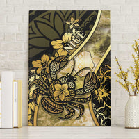 Niue Canvas Wall Art Niuean Crab Waves Style