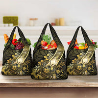 Niue Grocery Bag Niuean Crab Waves Style