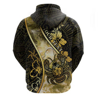 Personalised Niue Hoodie Niuean Crab Waves Style