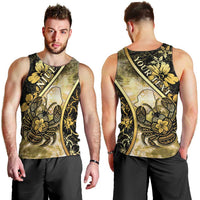 Personalised Niue Men Tank Top Niuean Crab Waves Style