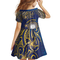 Personalised Nauru Family Matching Mermaid Dress and Hawaiian Shirt Hibiscus Polynesian Tribal Pattern