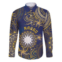 Personalised Nauru Family Matching Puletasi and Hawaiian Shirt Hibiscus Polynesian Tribal Pattern