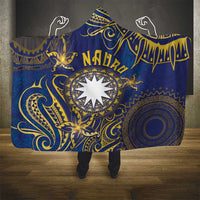Nauru Hooded Blanket Hibiscus Polynesian Tribal Pattern