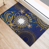 Nauru Rubber Doormat Hibiscus Polynesian Tribal Pattern