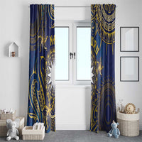 Nauru Window Curtain Hibiscus Polynesian Tribal Pattern