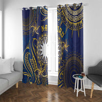 Nauru Window Curtain Hibiscus Polynesian Tribal Pattern