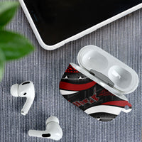 Aotearoa New Zealand Native Birds Map AirPods Case Silver Fern Tribal Pattern DT05 - Polynesian Pride