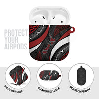 Aotearoa New Zealand Native Birds Map AirPods Case Silver Fern Tribal Pattern DT05 - Polynesian Pride