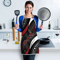 Aotearoa New Zealand Native Birds Map Apron Silver Fern Tribal Pattern DT05 - Polynesian Pride