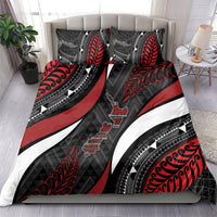 Aotearoa New Zealand Native Birds Map Bedding Set Silver Fern Tribal Pattern