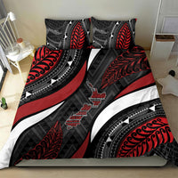 Aotearoa New Zealand Native Birds Map Bedding Set Silver Fern Tribal Pattern