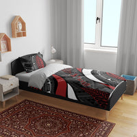 Aotearoa New Zealand Native Birds Map Bedding Set Silver Fern Tribal Pattern