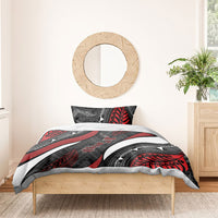 Aotearoa New Zealand Native Birds Map Bedding Set Silver Fern Tribal Pattern