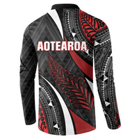 Aotearoa New Zealand Native Birds Map Button Sweatshirt Silver Fern Tribal Pattern DT05 - Polynesian Pride