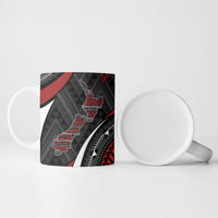 Aotearoa New Zealand Native Birds Map Ceramic Mug Silver Fern Tribal Pattern DT05 - Polynesian Pride