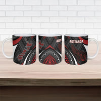 Aotearoa New Zealand Native Birds Map Ceramic Mug Silver Fern Tribal Pattern DT05 - Polynesian Pride