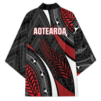 Aotearoa New Zealand Native Birds Map Kimono Silver Fern Tribal Pattern DT05 - Polynesian Pride