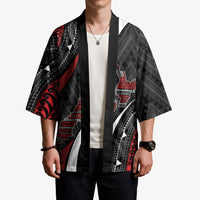 Aotearoa New Zealand Native Birds Map Kimono Silver Fern Tribal Pattern DT05 - Polynesian Pride