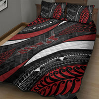 Aotearoa New Zealand Native Birds Map Quilt Bed Set Silver Fern Tribal Pattern DT05 - Polynesian Pride
