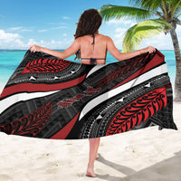 Aotearoa New Zealand Native Birds Map Sarong Silver Fern Tribal Pattern