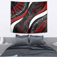 Aotearoa New Zealand Native Birds Map Tapestry Silver Fern Tribal Pattern DT05 - Polynesian Pride