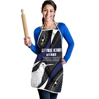 Personalised New Zealand Kiwi Apron Silver Fern Tribal Pattern DT05 - Polynesian Pride