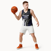 Personalised New Zealand Kiwi Basketball Jersey Silver Fern Tribal Pattern DT05 - Polynesian Pride